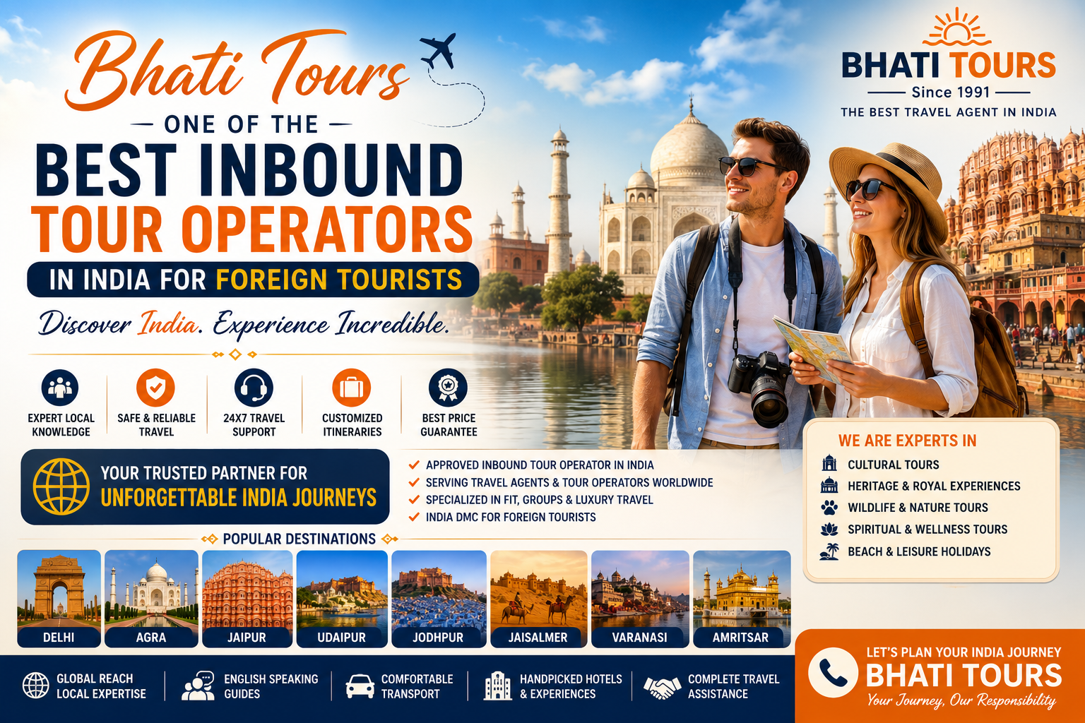 One of the Best Inbound Tour Operators in India for Foreign Tourists